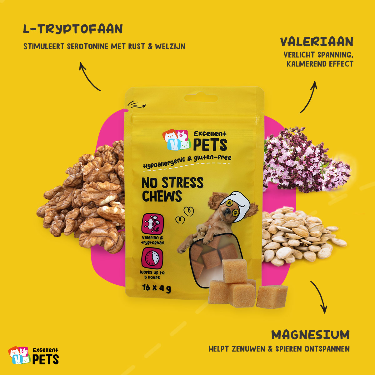 Excellent Pets No Stress Soft Chews 16 x 4 g - Afbeelding 6
