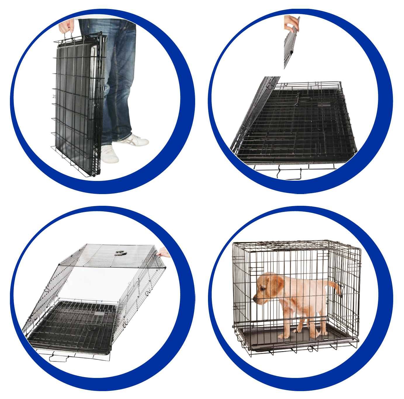 Pawise Wire Dog Crate M - Afbeelding 2