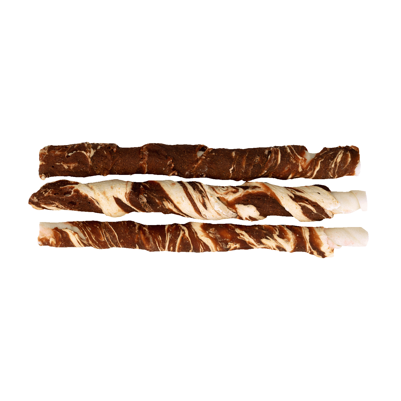 Braaaf Rawhide Twister Rund & Vis (3 st.) - 21 cm - Afbeelding 3