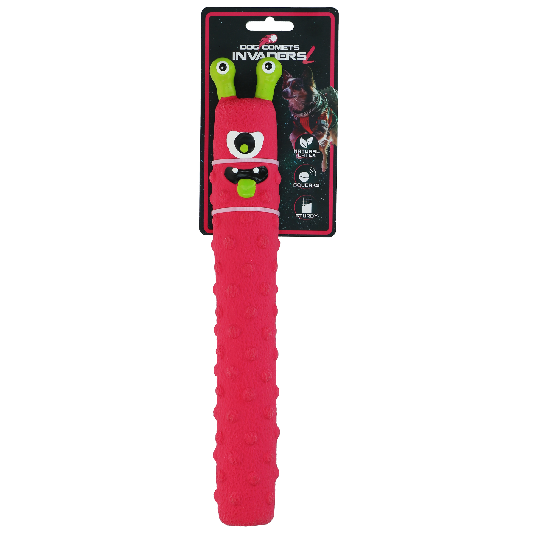 Dog Comets Latex Invaders Roze L