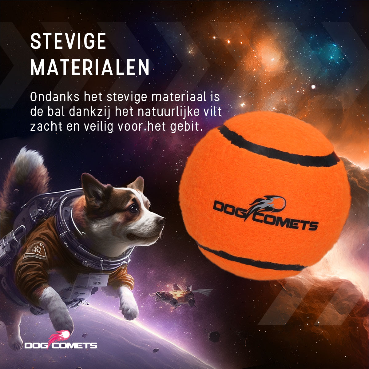 Dog Comets Tennisbal Starlight S Oranje (3-pack) - Afbeelding 3