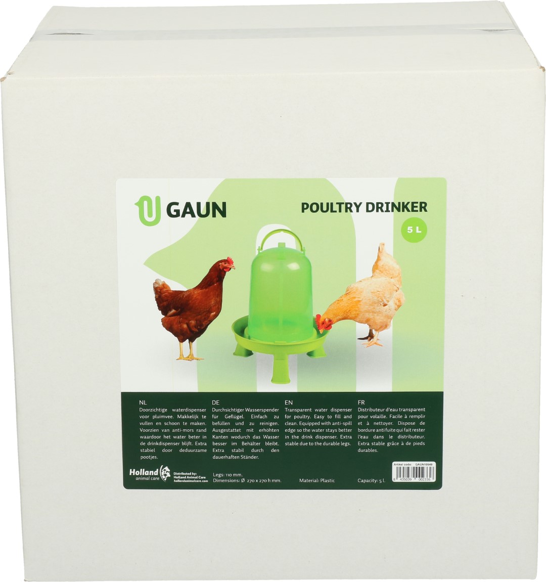 Gaun Pluimvee Drinktoren op Pootjes Limoengroen 5 l - Afbeelding 4