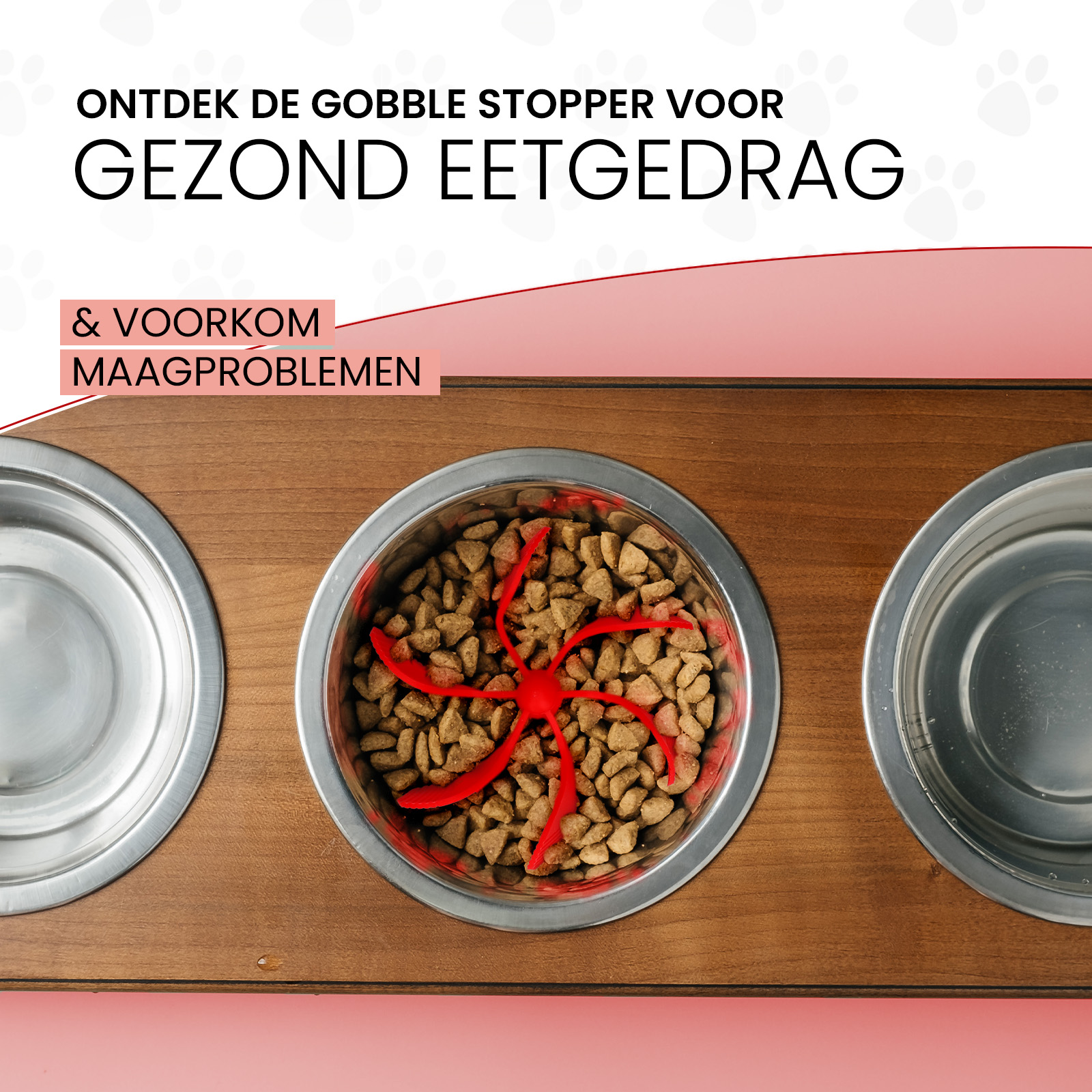 Eat Slow Live Longer Gobble Stopper Rood M - Afbeelding 4