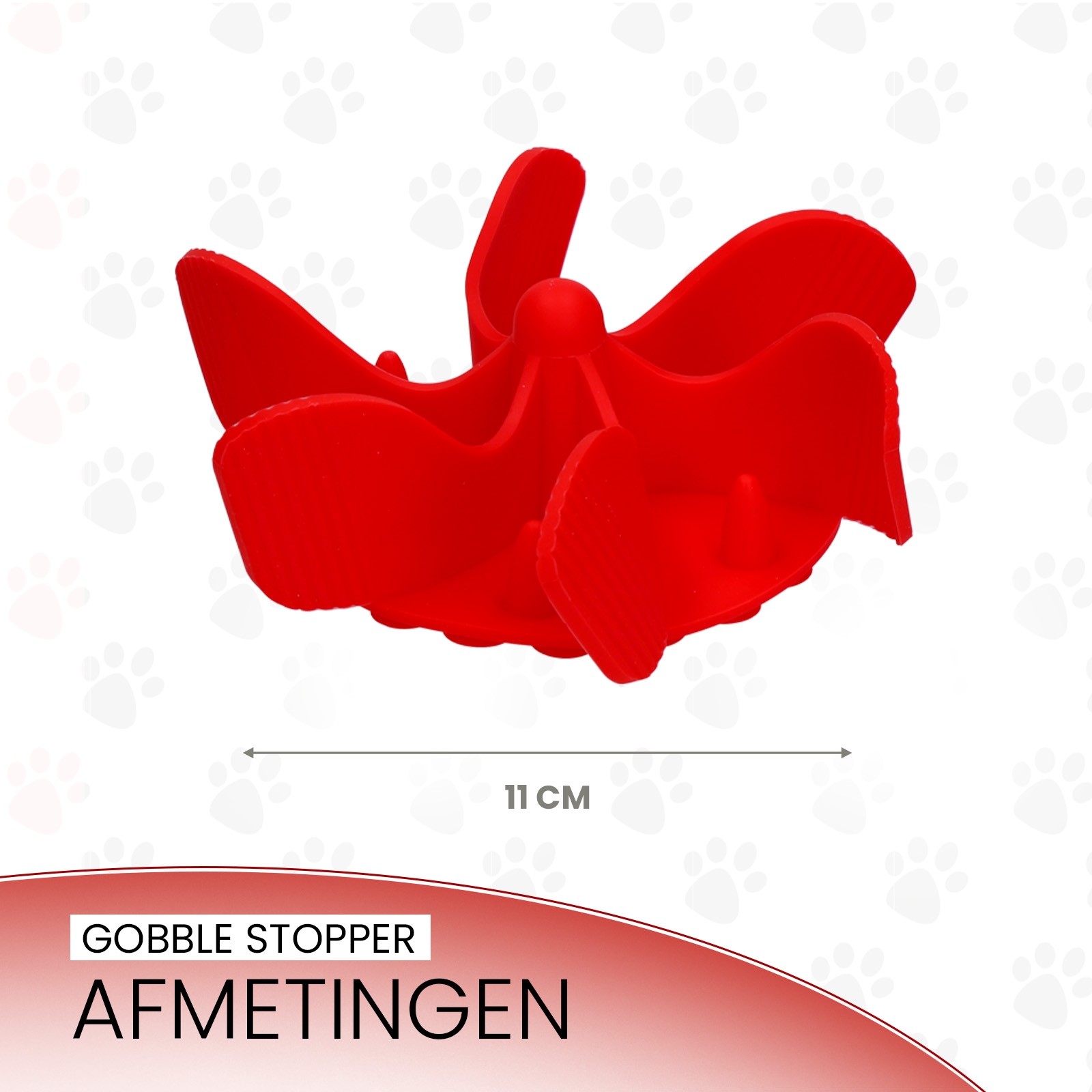 Eat Slow Live Longer Gobble Stopper Rood M - Afbeelding 5