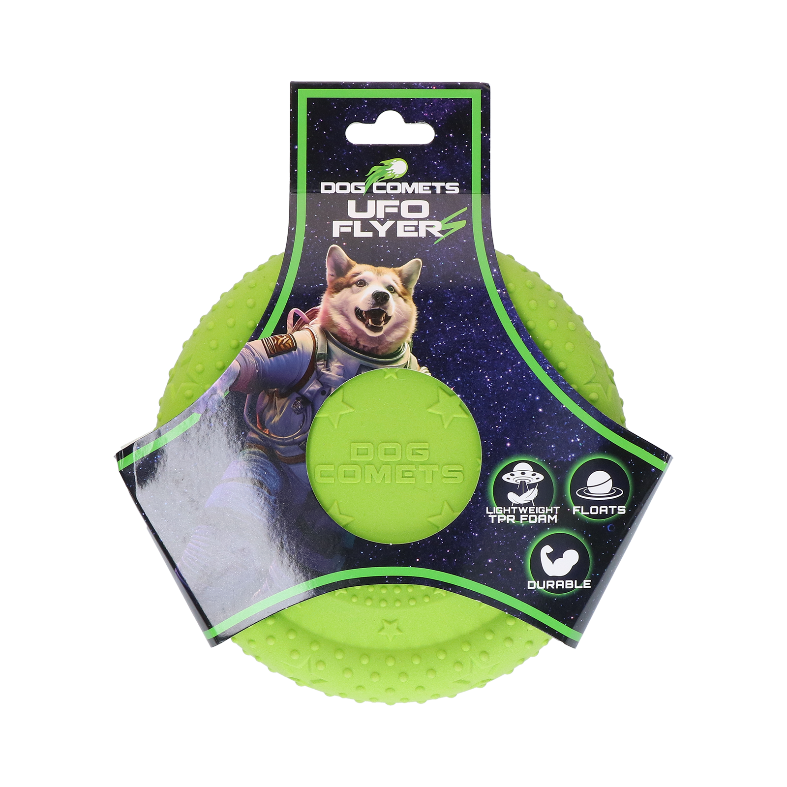 Dog Comets UFO Flyer Groen S