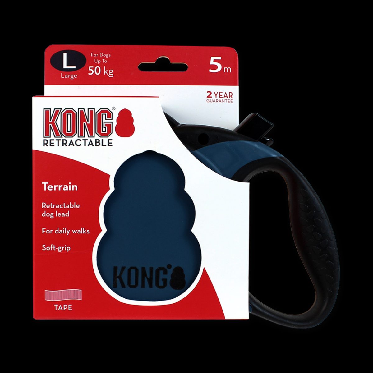 KONG Retractable Leash - Terrain Blauw L