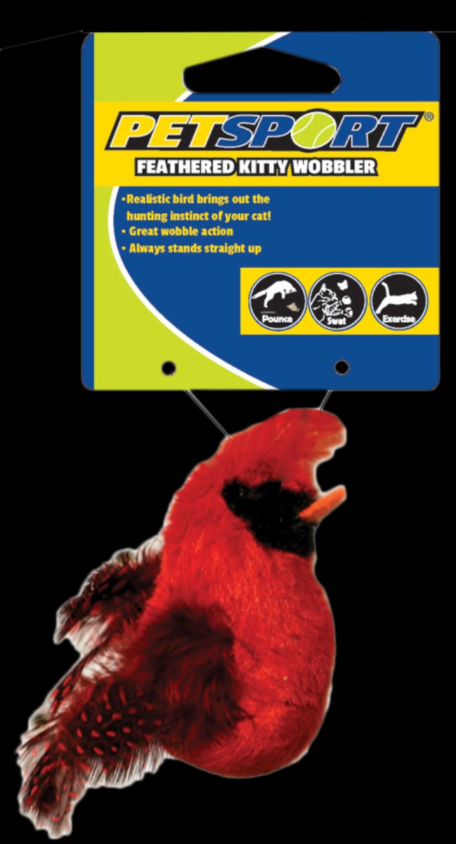 Petsport Feathered Kitty Wobbler Rood