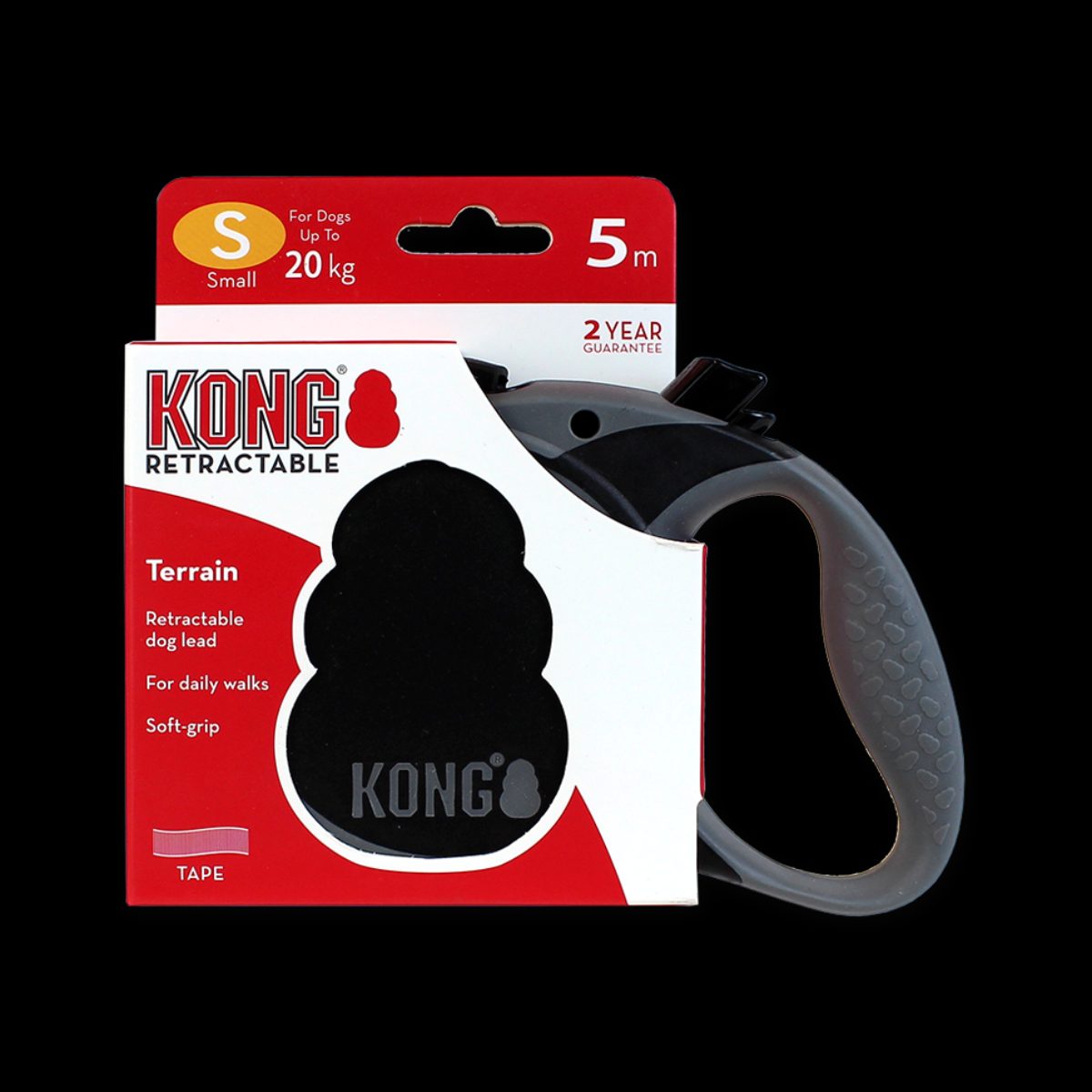KONG Retractable Leash - Terrain Zwart S