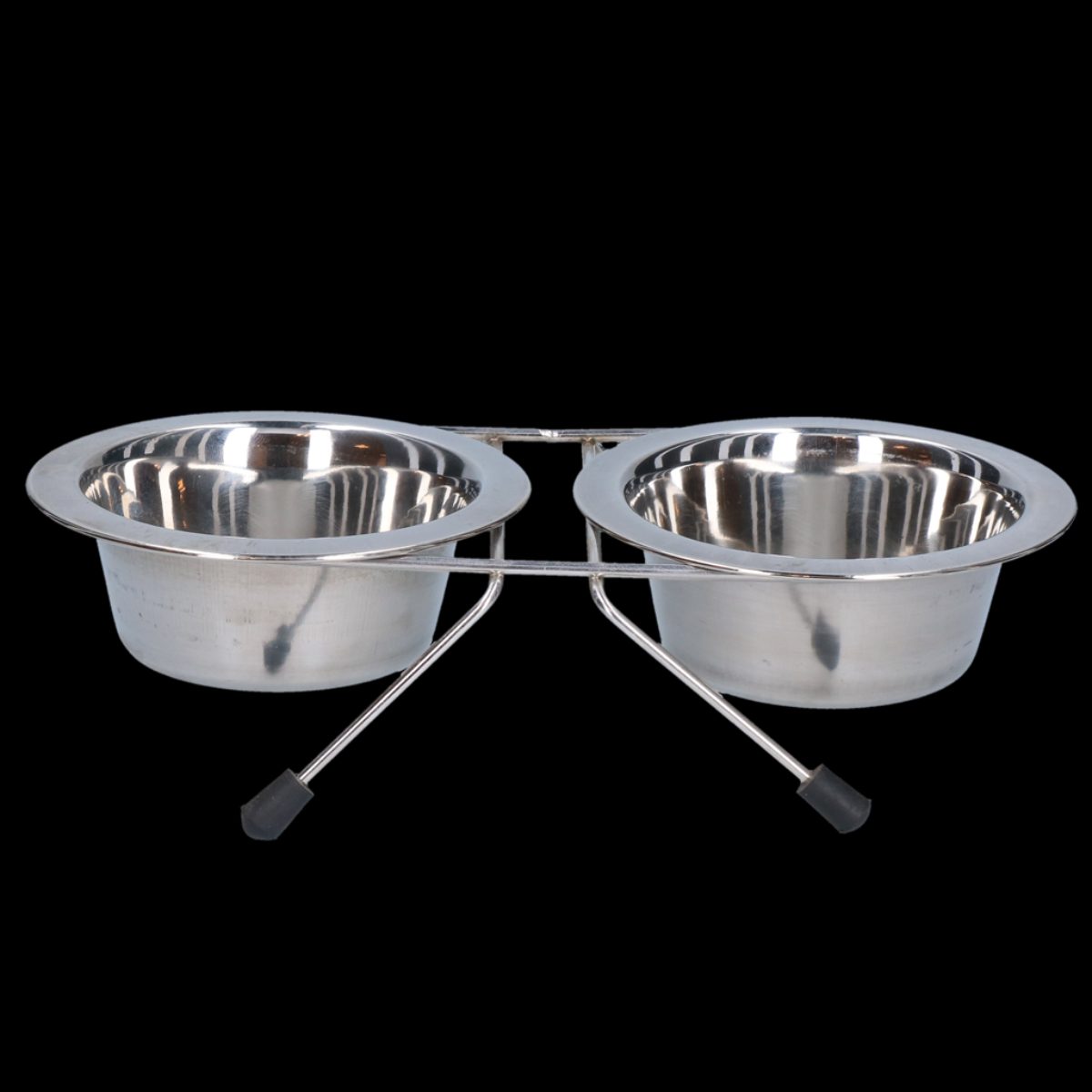 Voer en drinkbak RVS met standaard Ø 11 cm (200 ml)