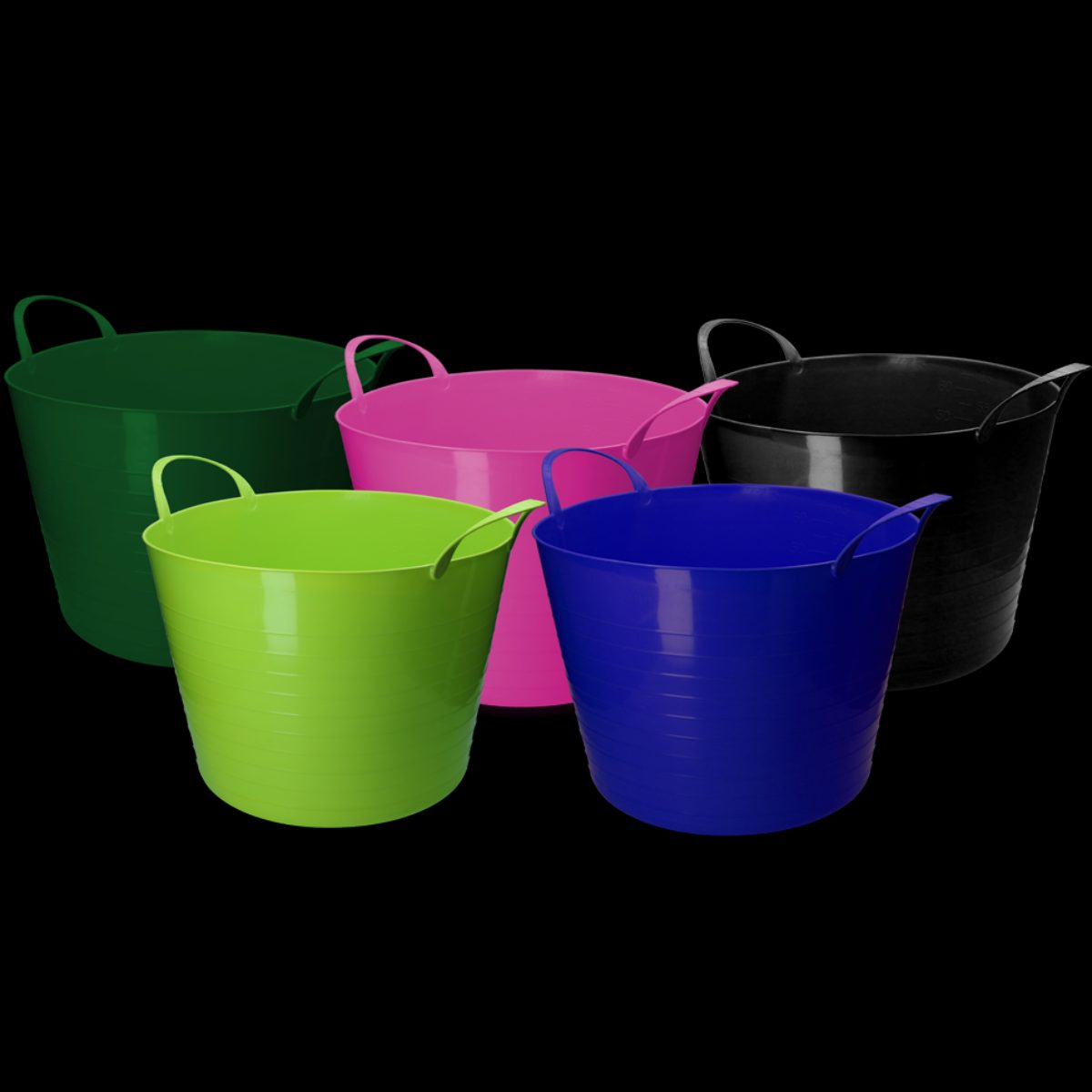 vPlast Emmer V-Trug Flexi 65 l Zwart - Afbeelding 2