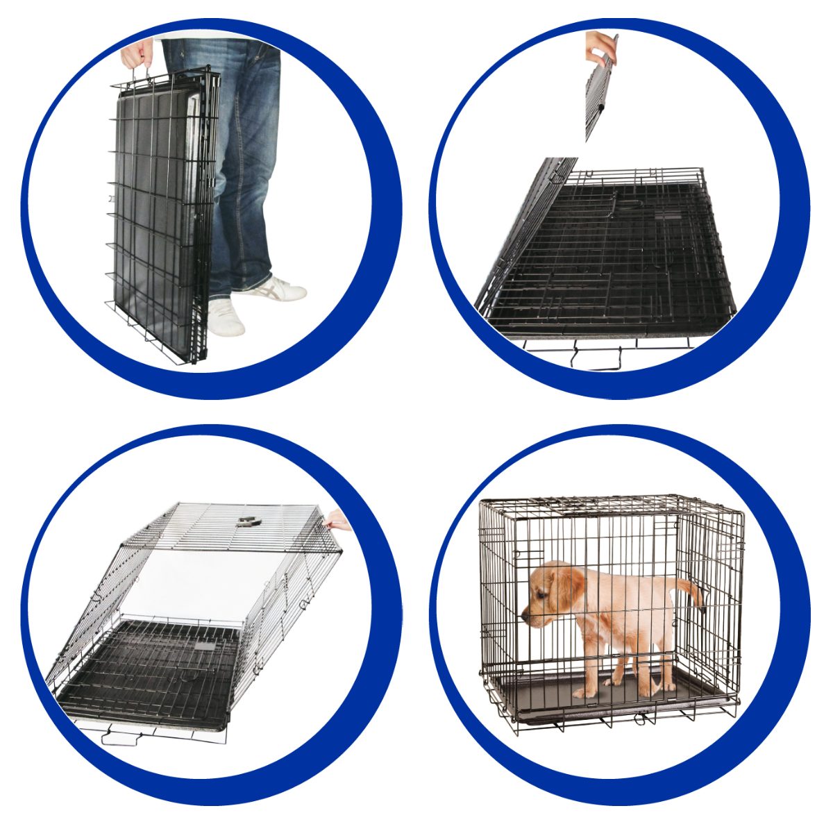 Pawise Wire Dog Crate M - Afbeelding 2