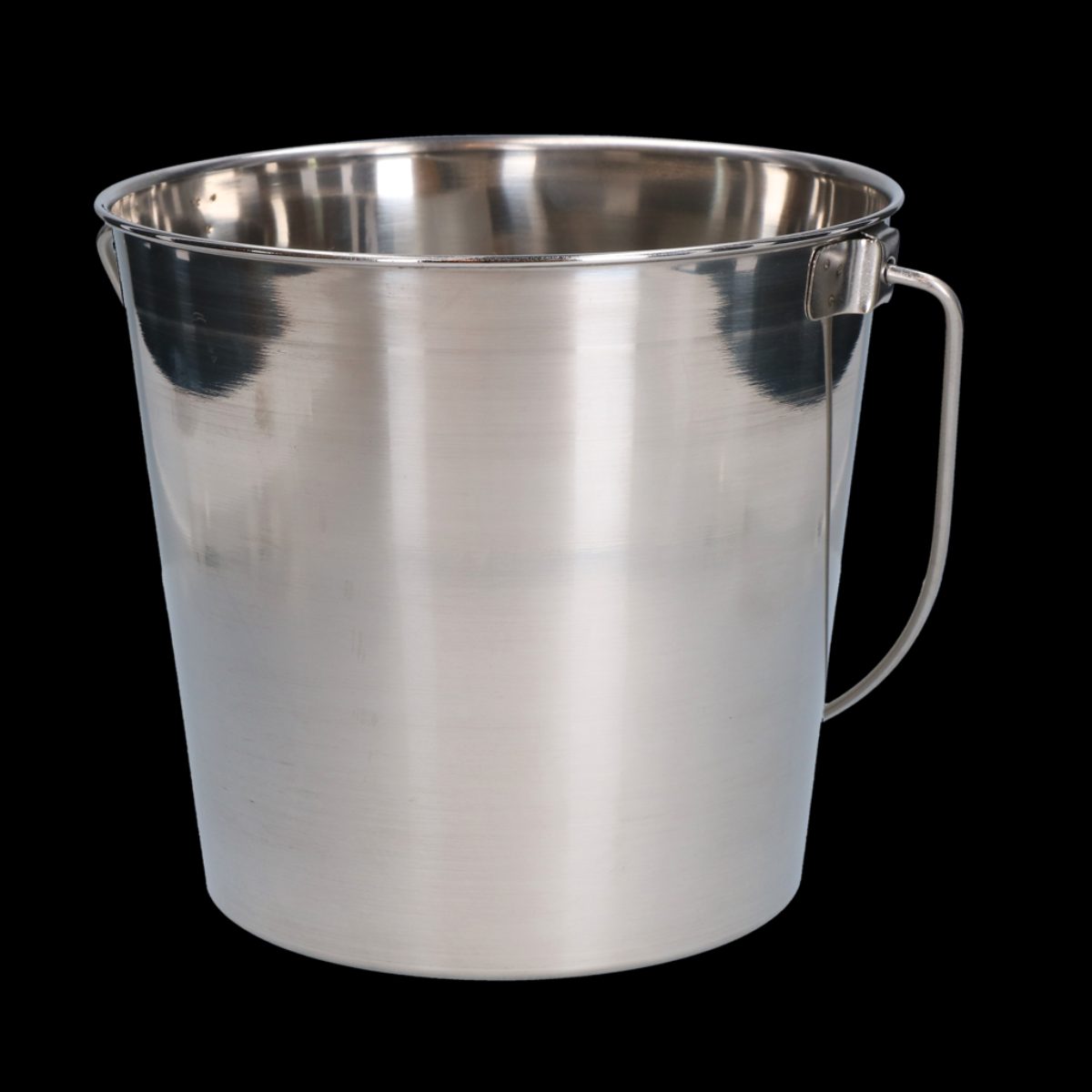 Emmer RVS met platte zijde 5,68 l