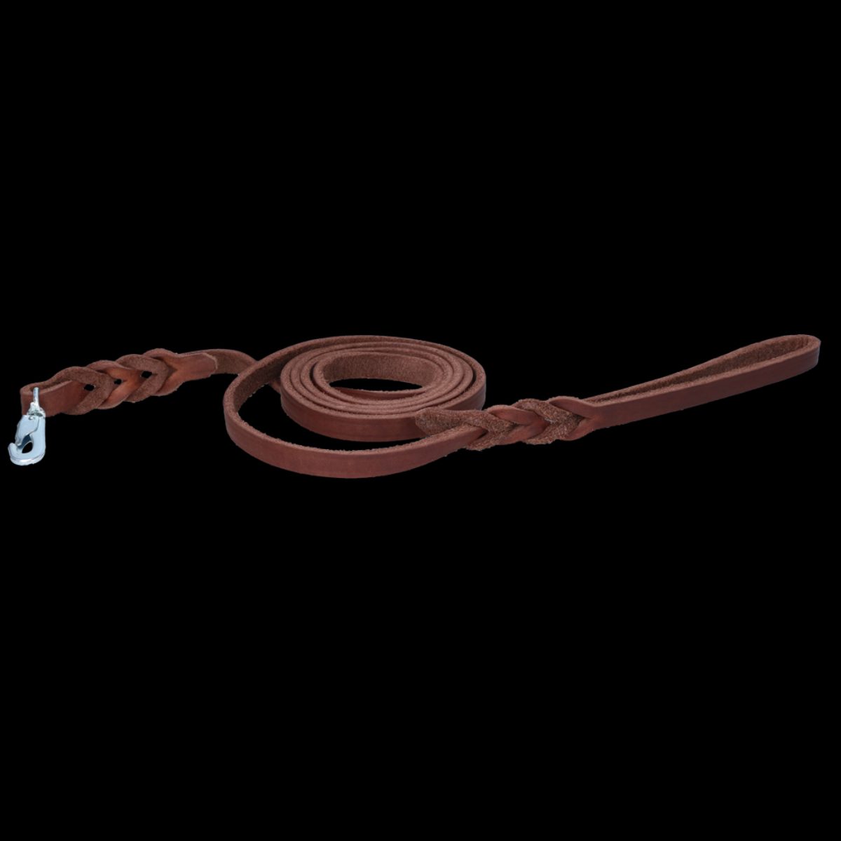 Spotted! Pro Leren Showlijn 180 cm x 12 mm - Bruin (Kliphaak)