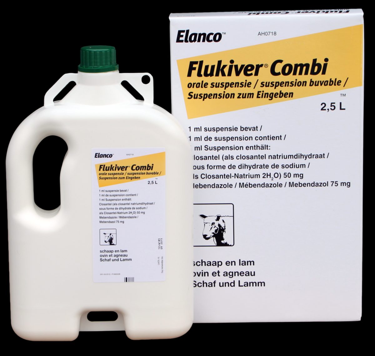 Flukiver Combi 50 mg/ml + 75 mg/ml REG NL URA 2,5 l - Afbeelding 2