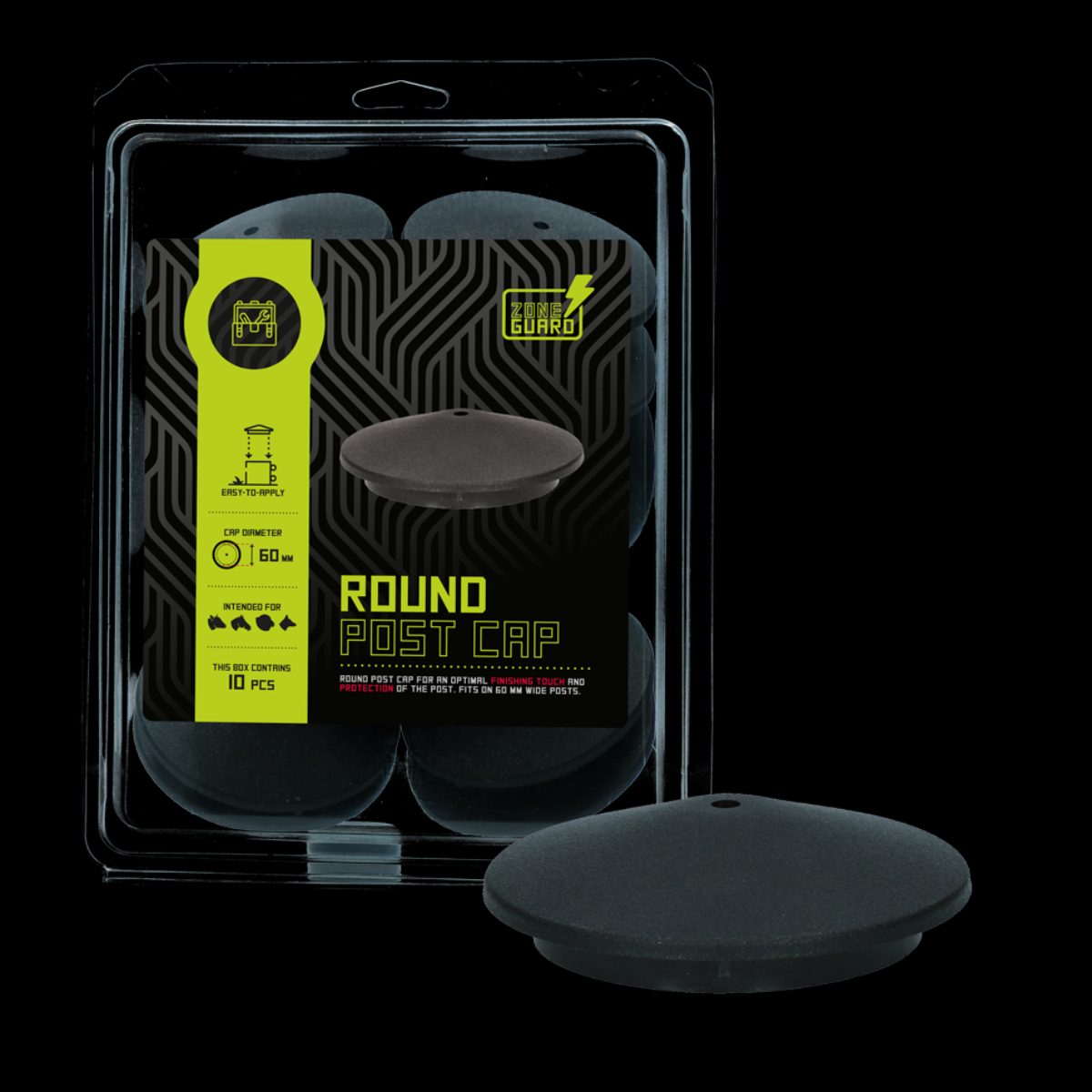 ZoneGuard Paalkapje Rond 60 mm