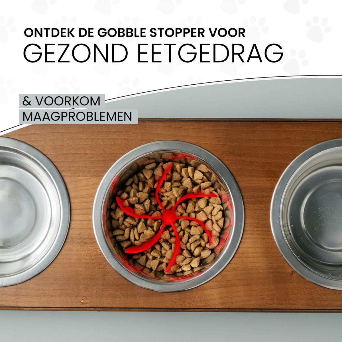 Eat Slow Live Longer Gobble Stopper Grijs M - Afbeelding 4
