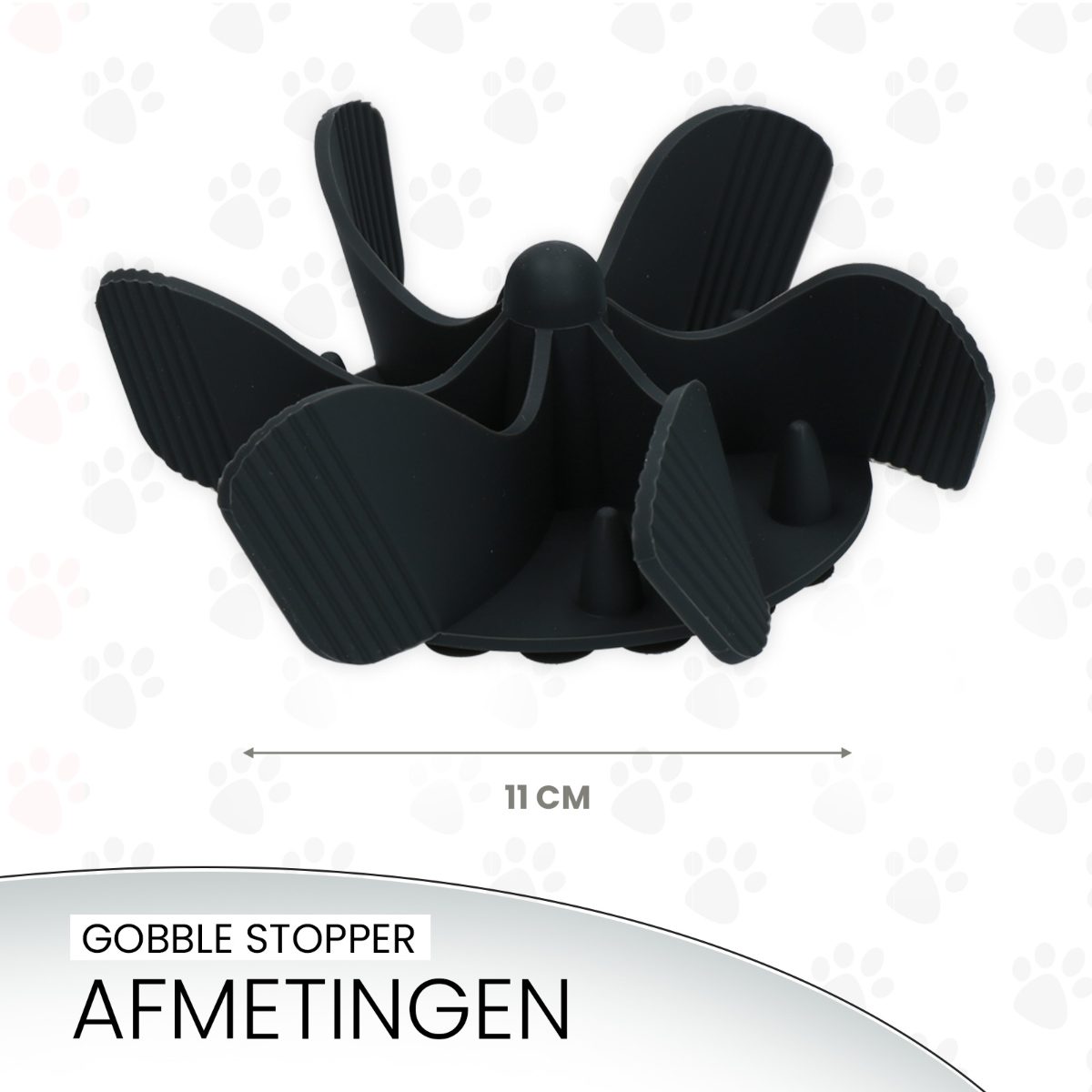 Eat Slow Live Longer Gobble Stopper Grijs M - Afbeelding 5