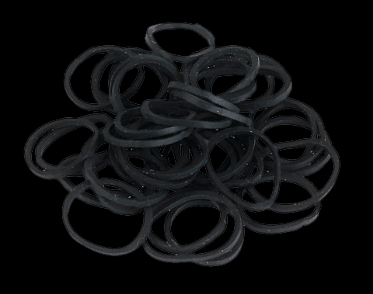 Elastiekjes rubber zwart