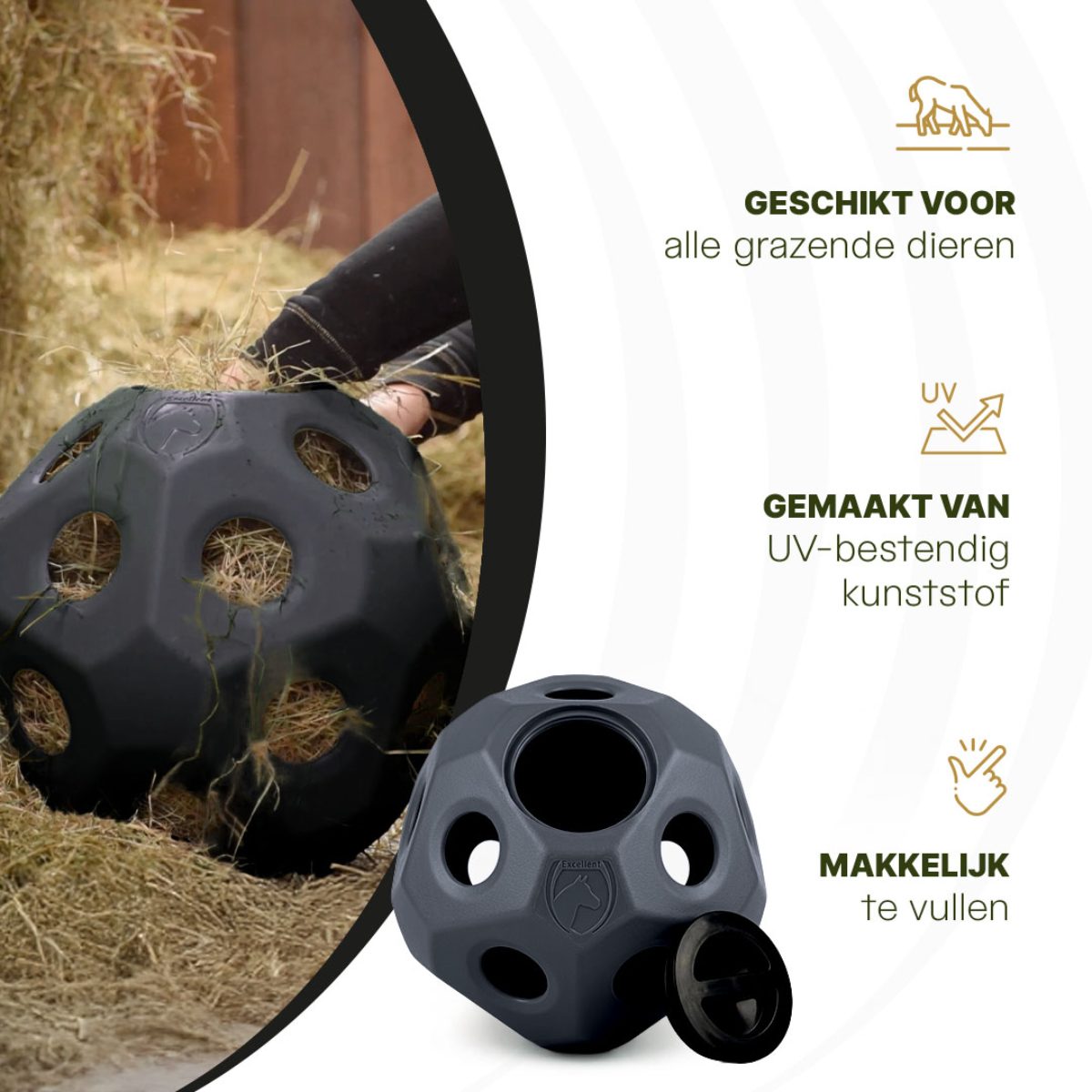 Excellent Horse Feed & Play Ball Zwart - Afbeelding 4