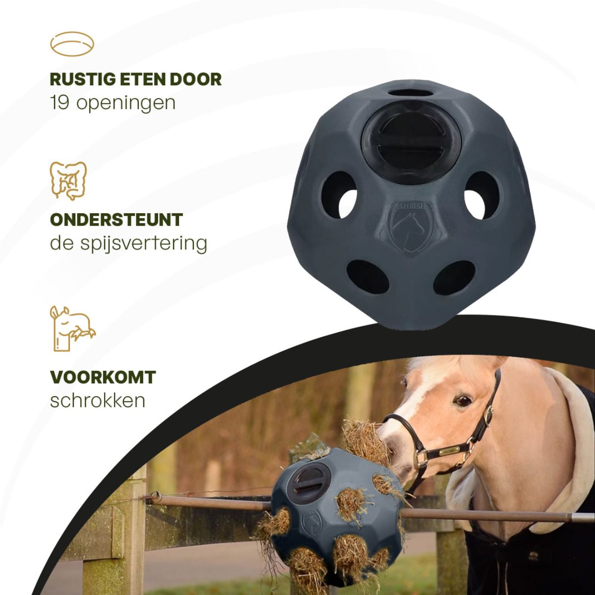 Excellent Horse Feed & Play Ball Zwart - Afbeelding 5