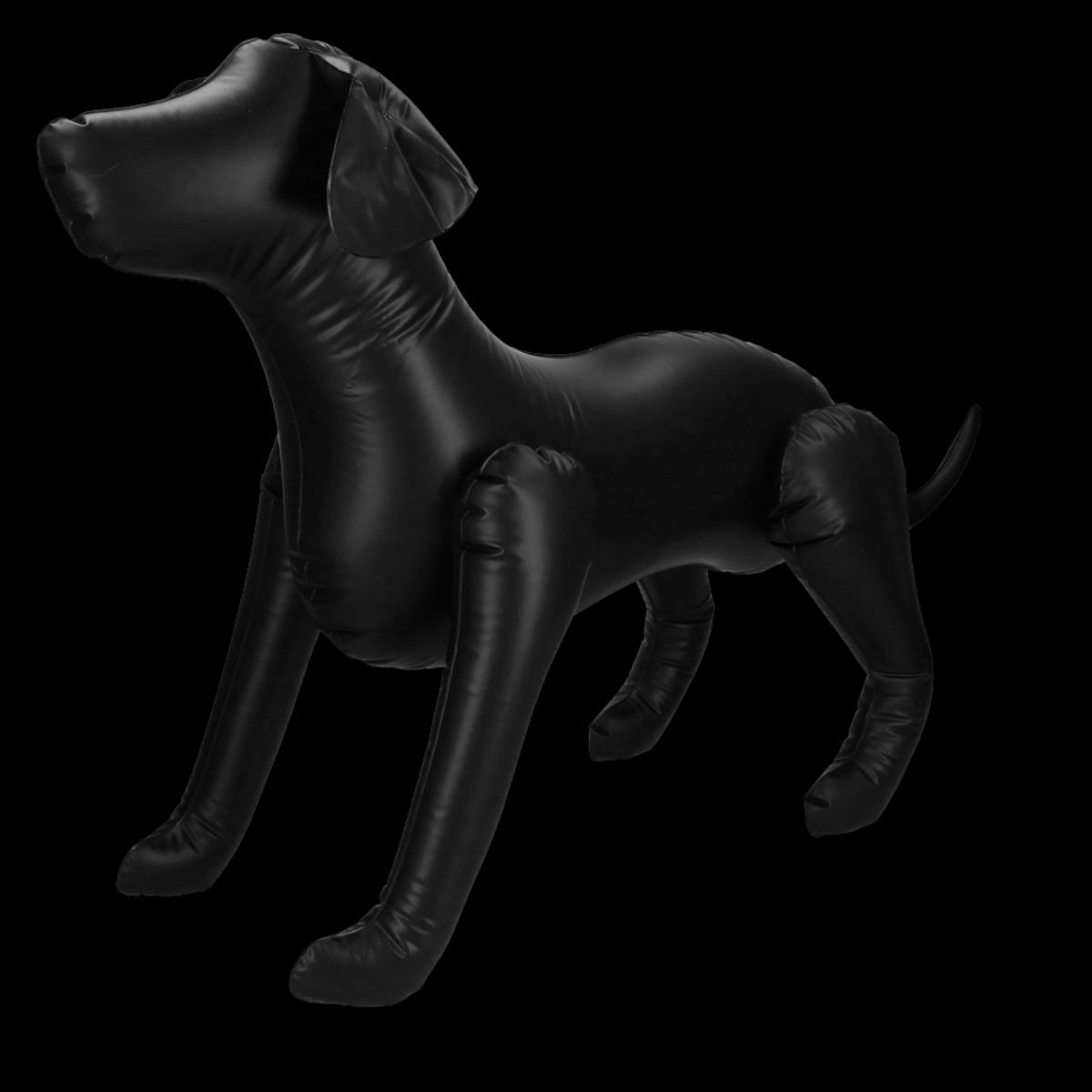 Opblaasbare hond voor promotiedoeleinden in winkels of op evenementen Zwart