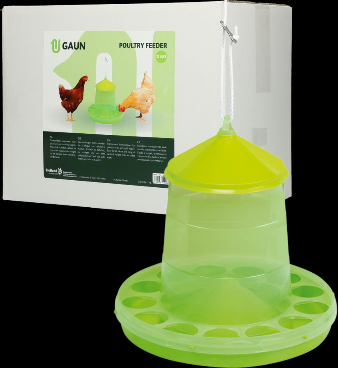 Gaun Pluimvee Voertoren Limoengroen 2 kg