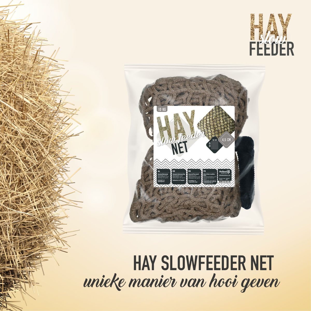 Hay Slow Feeder Net 10 kg (45 mm) - Afbeelding 4