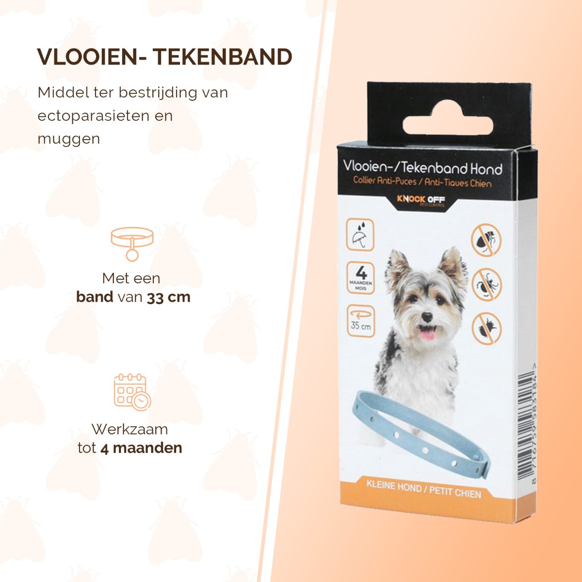 Knock Pest Vlooien/Tekenband Hond 33 cm DE/UK - Afbeelding 2