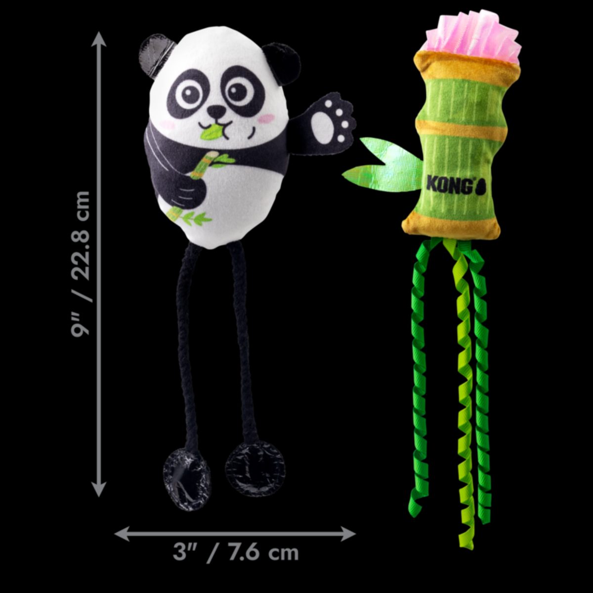 KONG Scrattles Panda 2-pk - Afbeelding 2