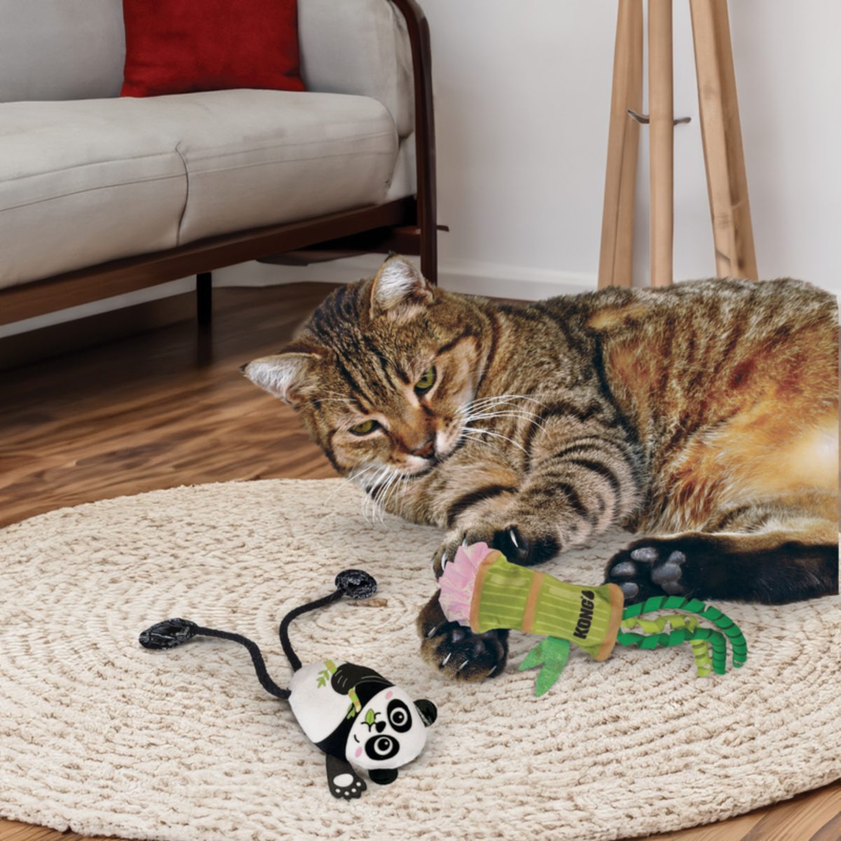 KONG Scrattles Panda 2-pk - Afbeelding 4