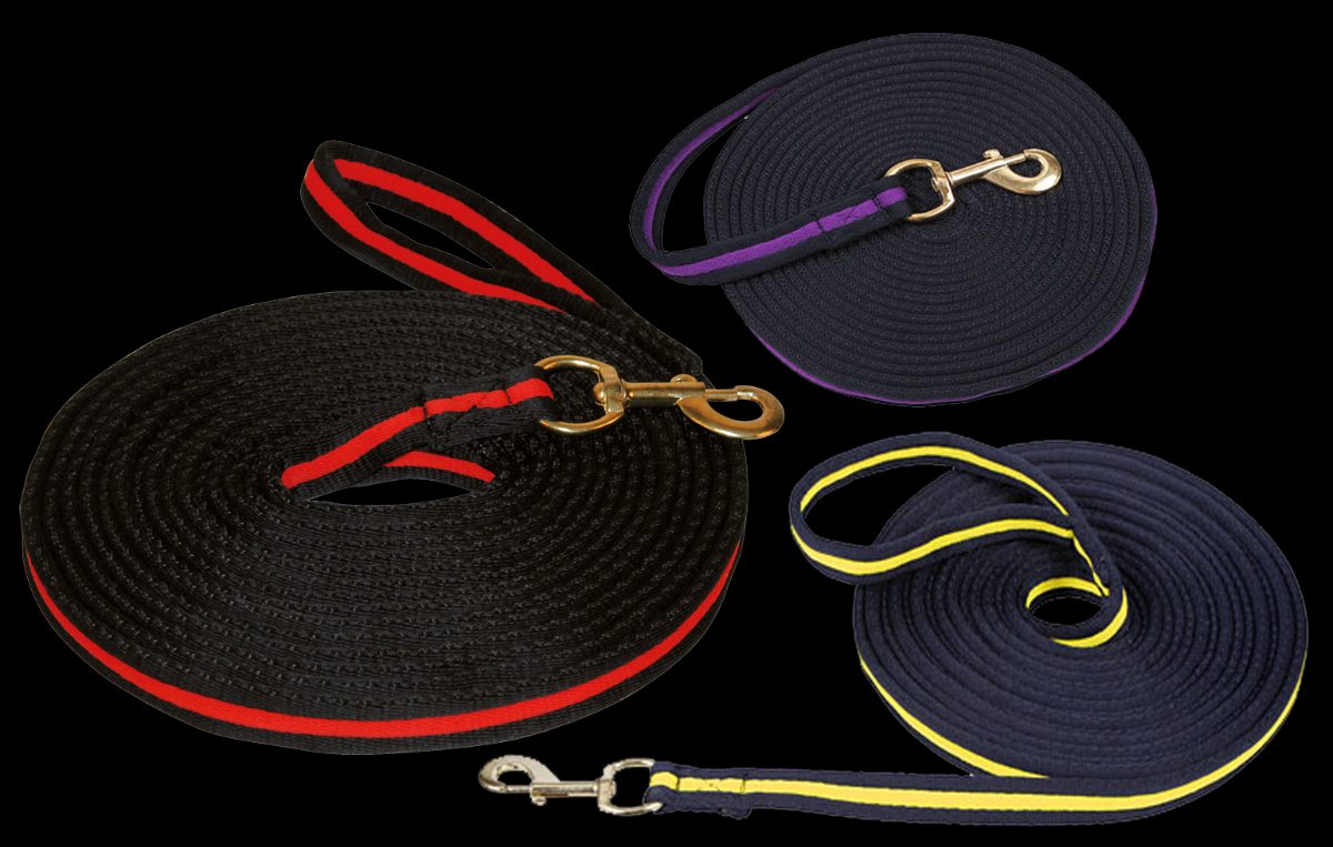 Longeerlijn zwart soft 8 meter Rood - Afbeelding 4