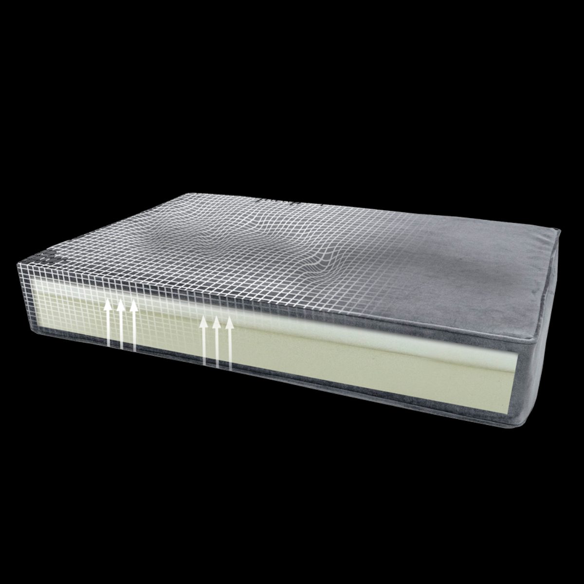 Madison Orthopedisch Kussen Velvet Geel S - Afbeelding 4