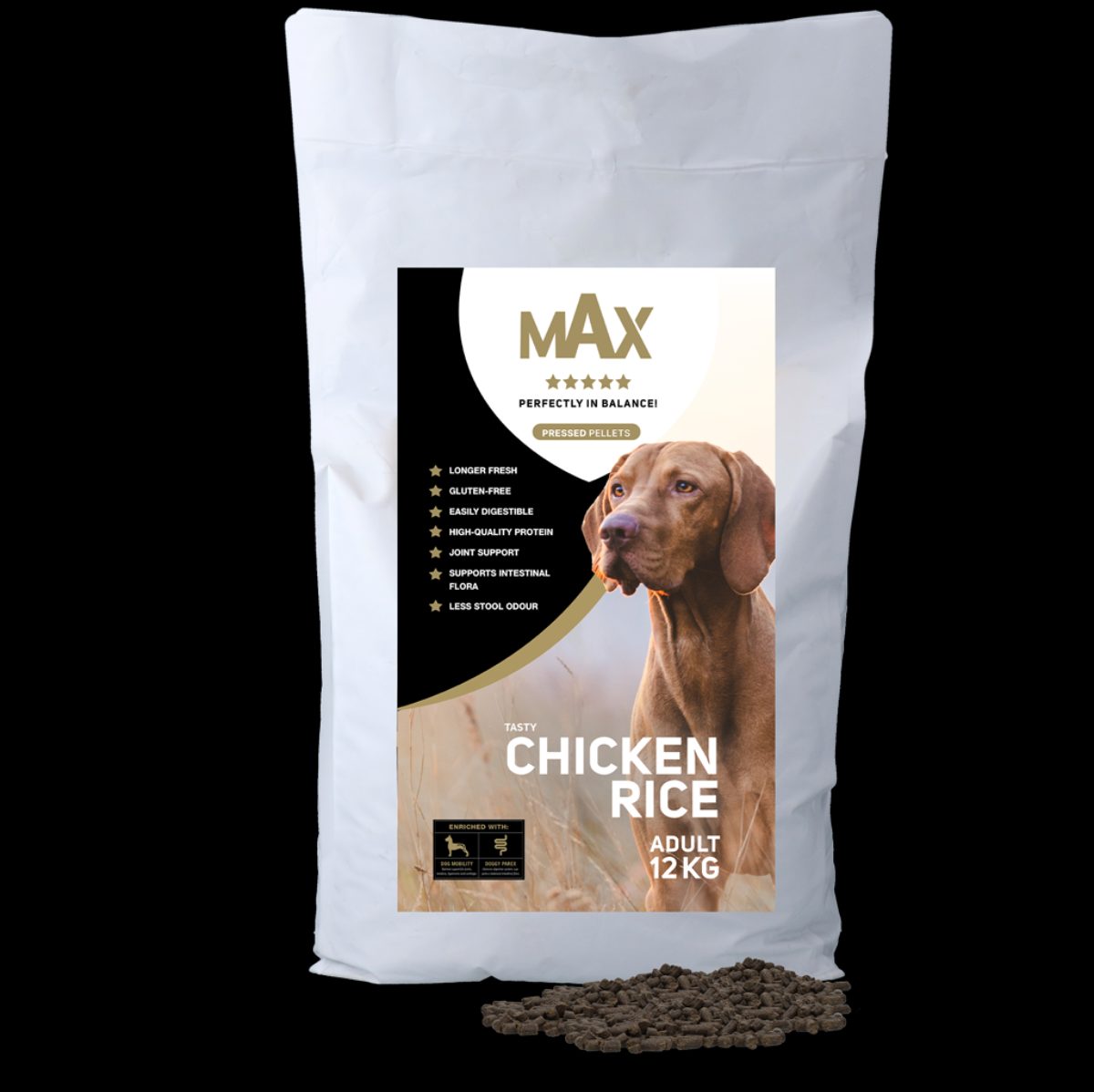 Max Adult Geperste Brokken Kip & Rijst 12 kg