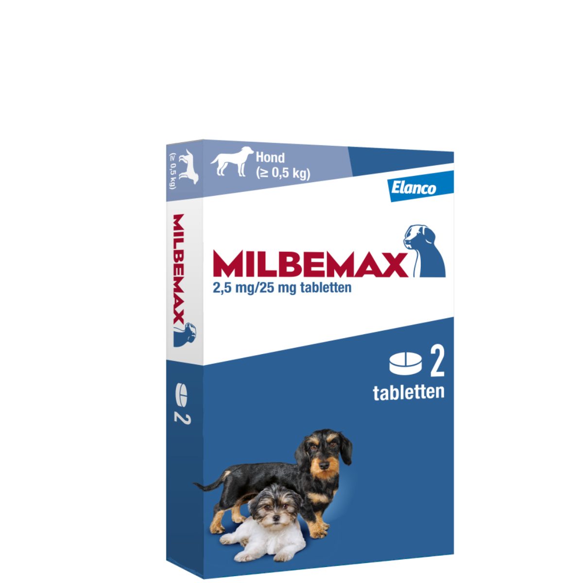 Milbemax Tabletten Puppy/Kleine hond <5kg 2 tabl.