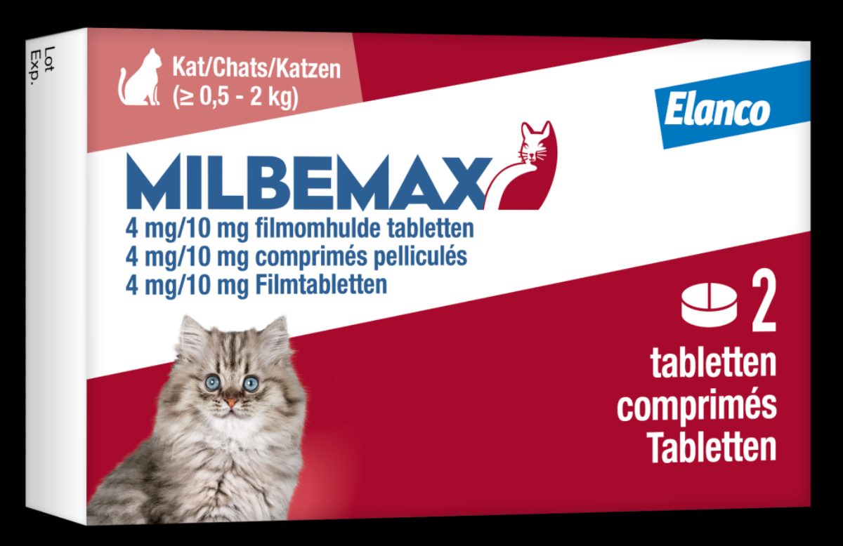 Milbemax Tabletten Kitten/Kat Klein R 0,5-2kg 2 tabl.