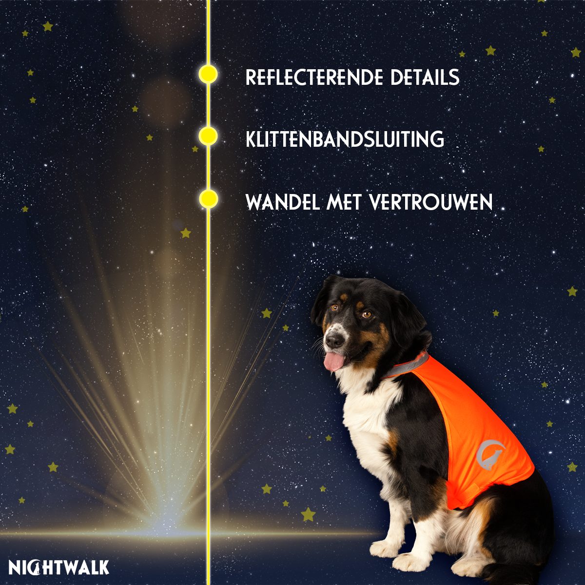Nightwalk Safety Vest Oranje M - Afbeelding 3