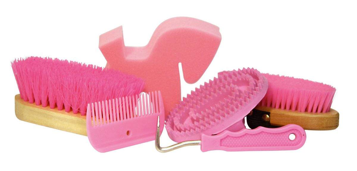 Poetsset van 7 items in Rugtas roze - Afbeelding 3