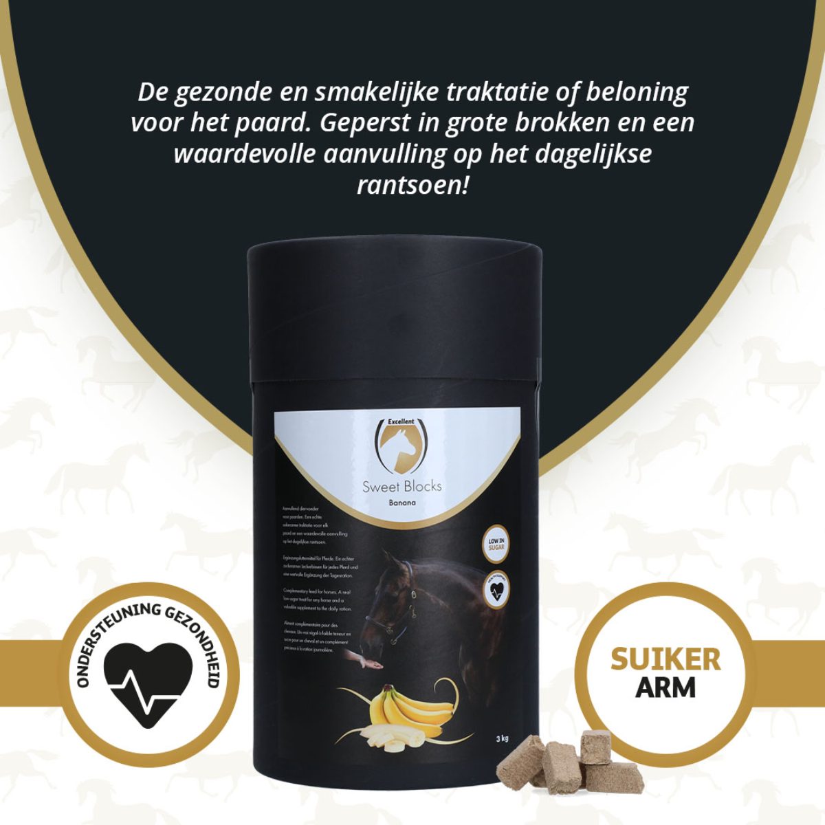 Excellent Horse Sweet Blocks Banana 3 kg - Afbeelding 3