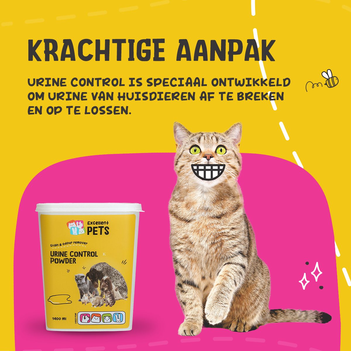 Excellent Pets Urine Control Powder 1400 ml - Afbeelding 5