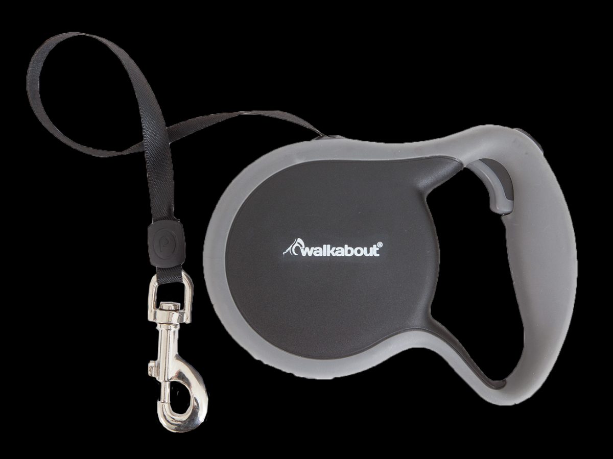 Walkabout Retractable Leash Zwart XS