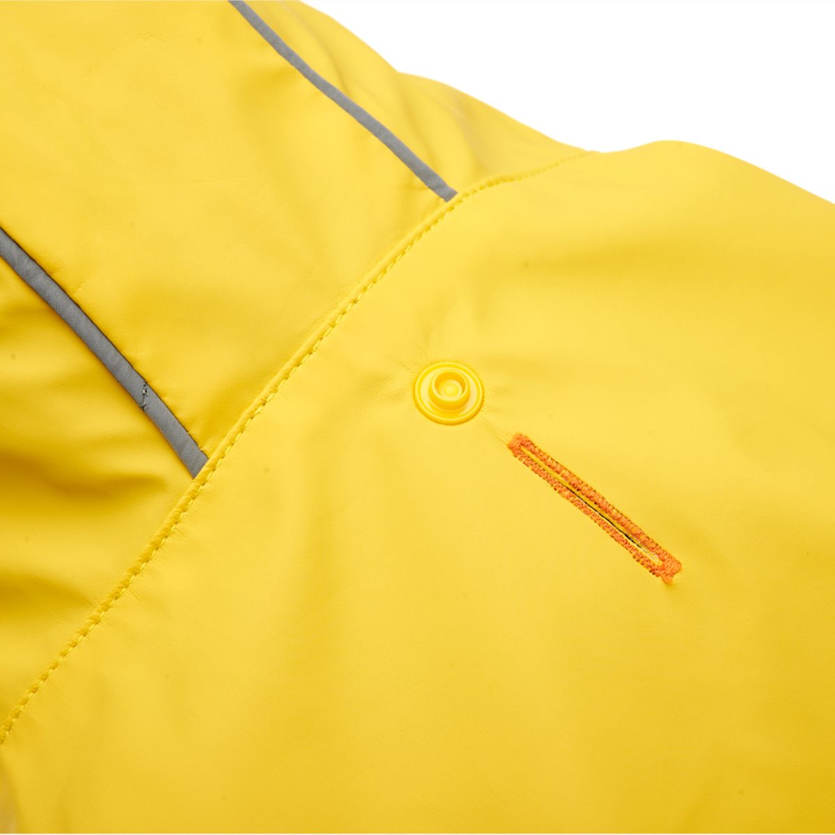 Goo-eez Reflective Hooded Raincoat S Geel/Grijs - Afbeelding 5