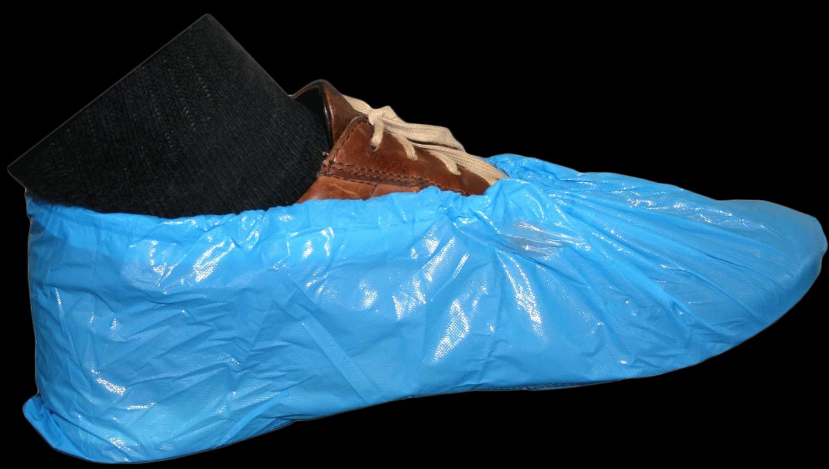 Wegwerp overschoen blauw CPE