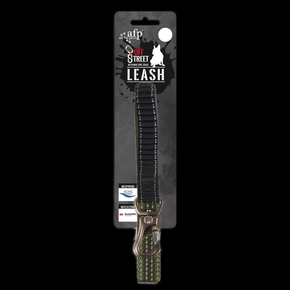 AFP Off Street - Dog Leash Olijfgroen M