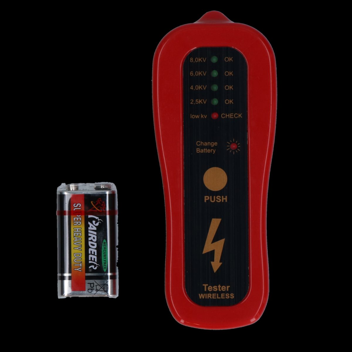 Afrasteringstester met LED-display