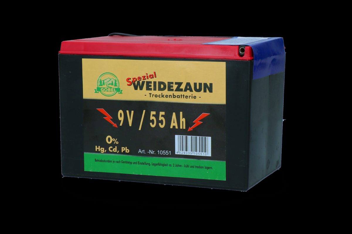 Batterij EG super 9V / 55Ah (H11,5 x L16,5 x B11,2 cm) 55 Ah