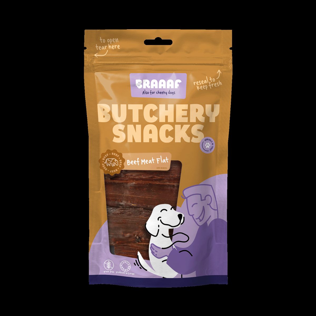 Braaaf Butchery Snacks Rundvlees plat 125 g