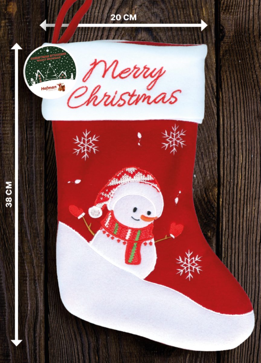Kerstsokken Christmas Stocking Snowman - Afbeelding 2
