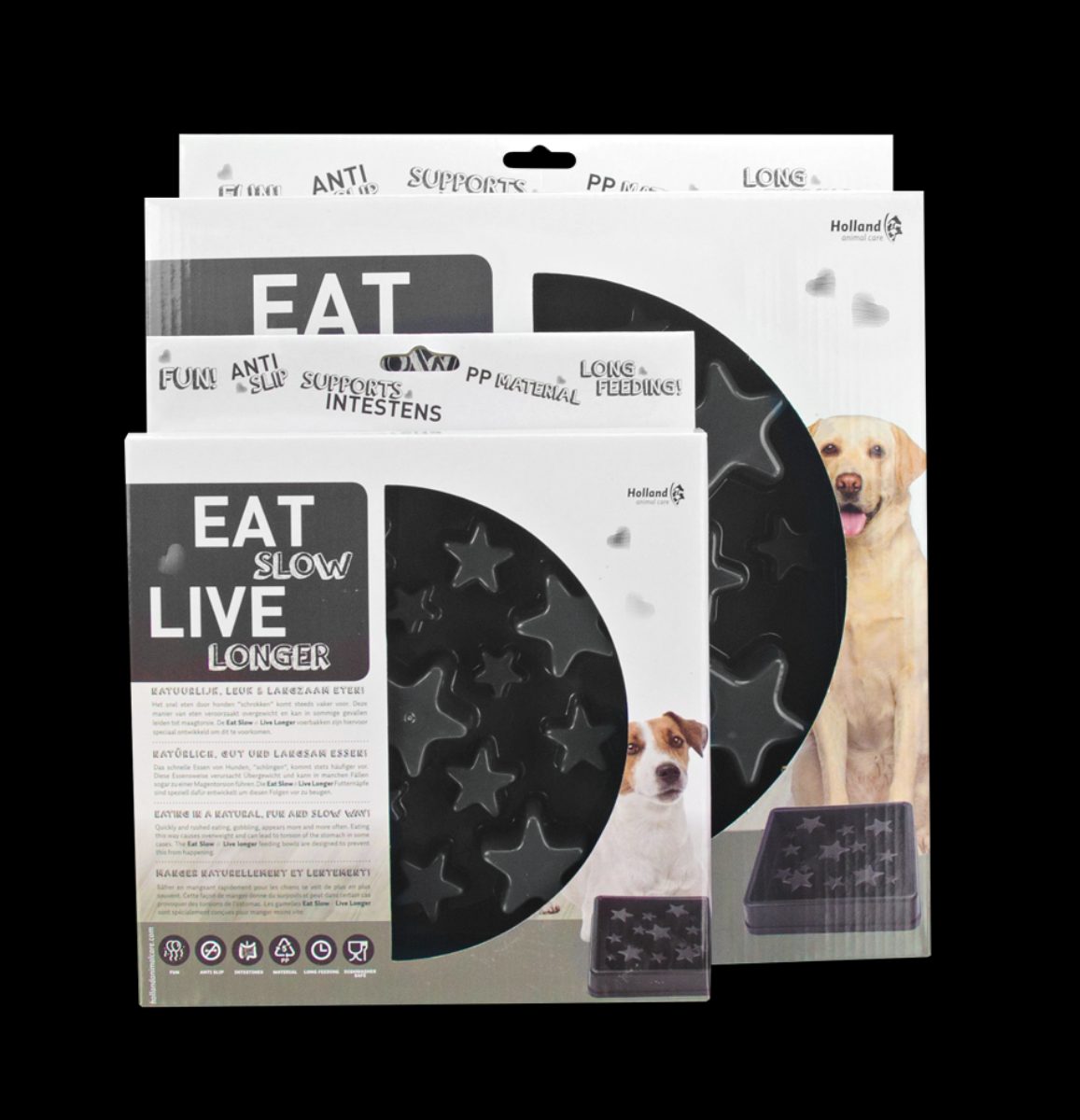 Eat Slow Live Longer Star Grijs L - Afbeelding 2