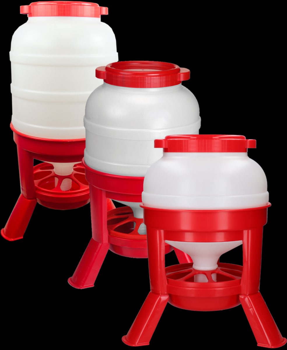 Gaun Pluimvee Voertoren Hopper op Pootjes Rood 40 l - Afbeelding 2
