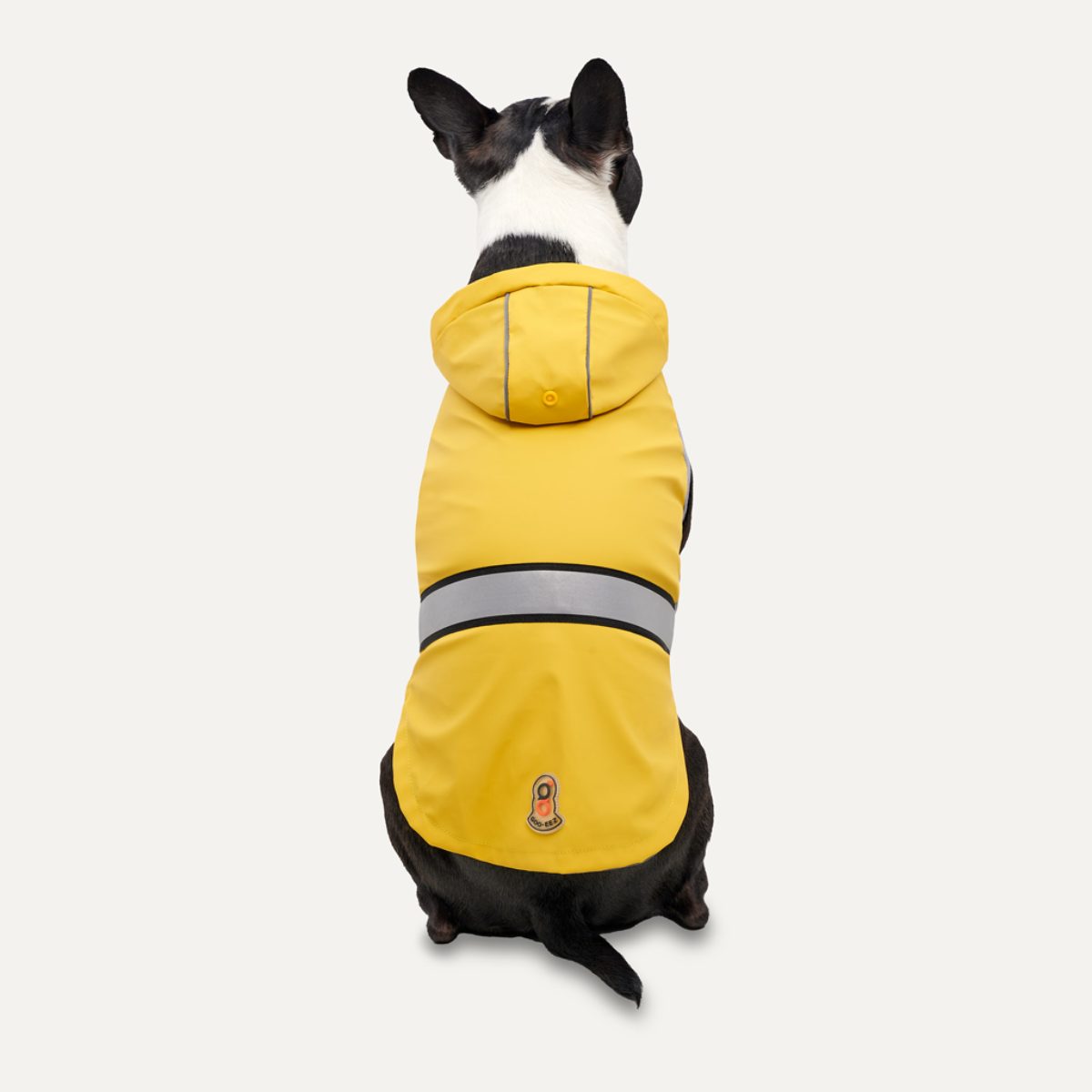 Goo-eez Reflective Hooded Raincoat XS Geel/Grijs - Afbeelding 2